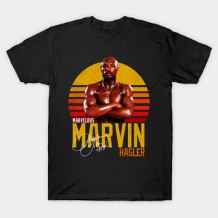 Marvelous Marvin Hagler Boxing Legend Signature Vintage Retro 80s 90s Bootleg Rap Style T-Shirt